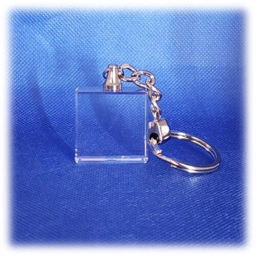 Large Flat Key Chain with Beveled Edges, 2D